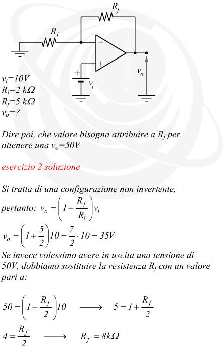 Tensione di uscita amplificatore operazionale non invertente