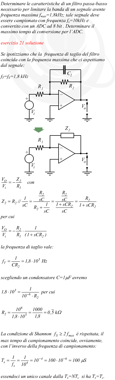 Progettazione di un filtro per un sistema di conversione A/D