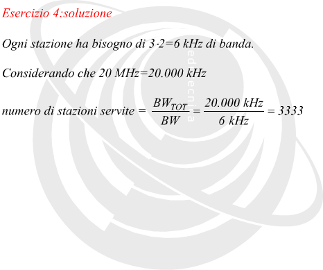 Larghezza di banda totale per una serie di emittenti in modulazione di ampiezza