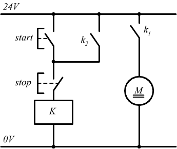 Relè in circuito start - stop