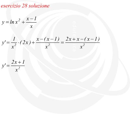 derivata della somma di una funzione composta e di una funzione razionale fratta