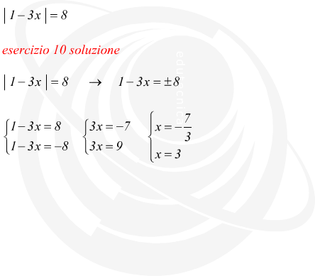 Risoluzione equazione matematica con modulo