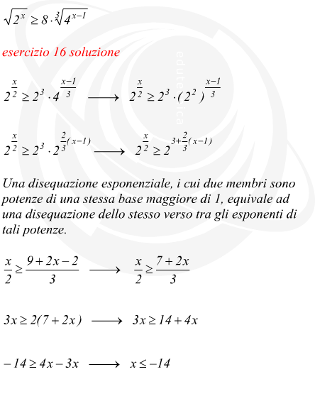 disequazione esponenziale con radicali