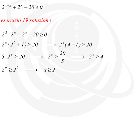 disequazioni esponenziali svolte