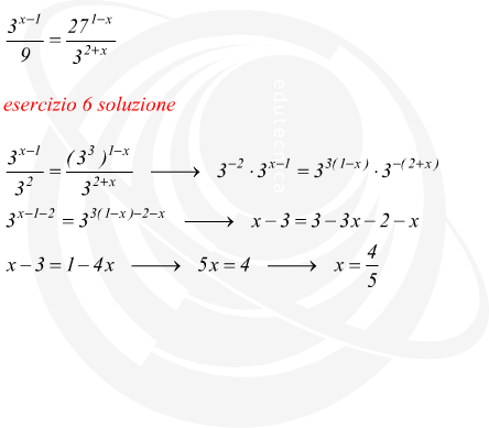 equazione esponenziale risolta col trinomio di secondo grado