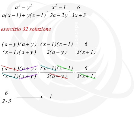 moltiplicazione e fattorizzazione di frazione algebrica