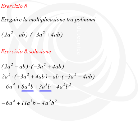 Eseguire la moltiplicazione tra polinomi