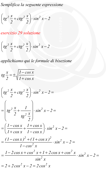 espressione trigonometrica svolta