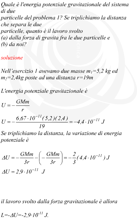 Energia potenziale gravitazionale di un sistema di masse