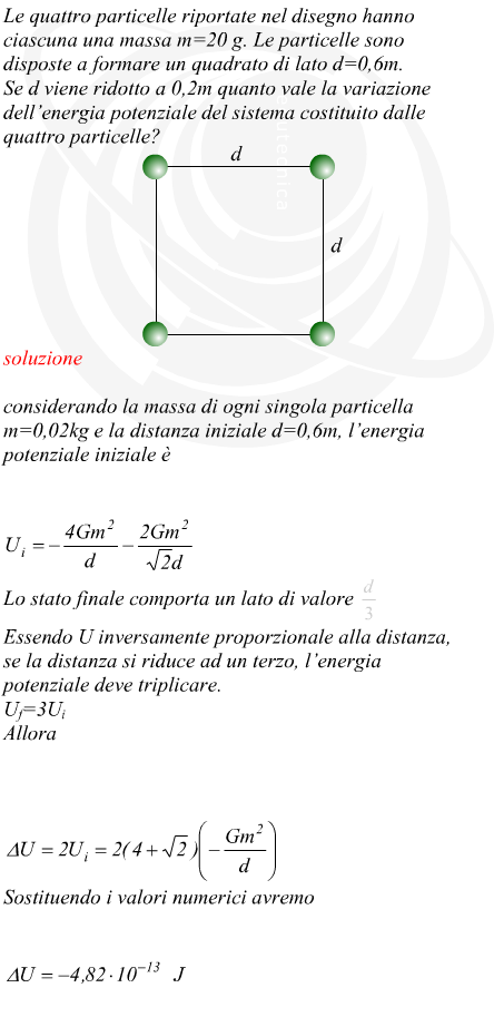 Energia potenziale gravitazionale di un sistema di masse