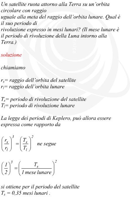 Periodo di rivoluzione di un satellite in orbita terrestre